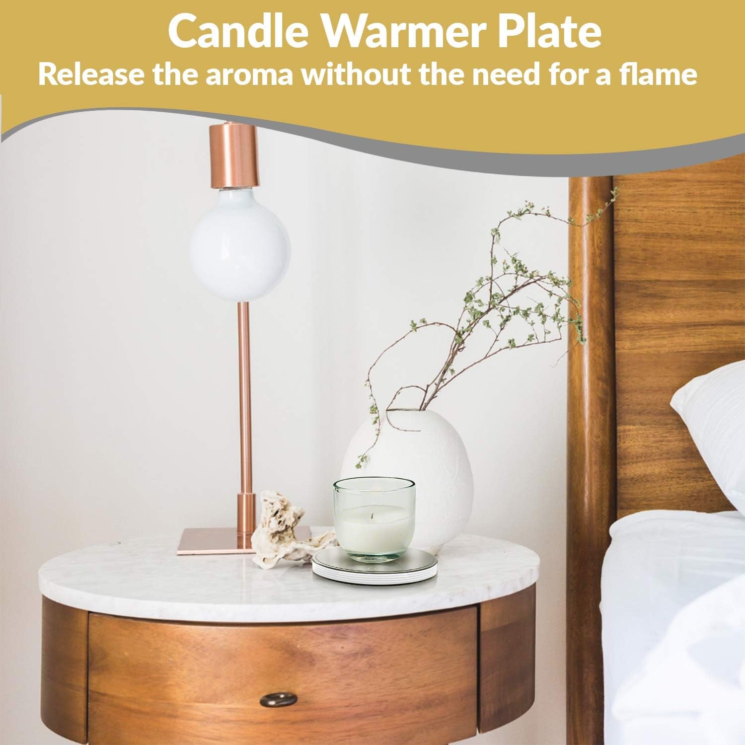 Heated Coffee Mug Warmer for Desk - Electric Cup Warmer for Desk, Candle Plate Melter Warmer with Timer, Coffee Lovers Gift Ideas, Coffee Accessories Office Gifts Tea Accessories - 120-140F (NO Mug)